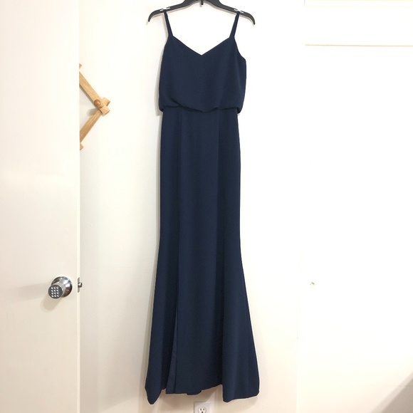 Dress the Population Gracelyn Blouson Hi Slit Gown - Picture 5 of 9